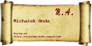 Michalek Anda névjegykártya